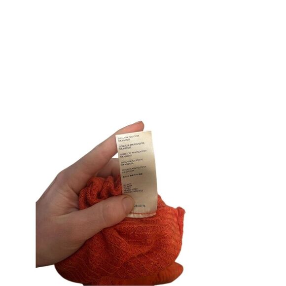 Maeve by Anthropologie Orange Cowl Neck Ruffled Pullover Sweater M‎ - Picture 7 of 9